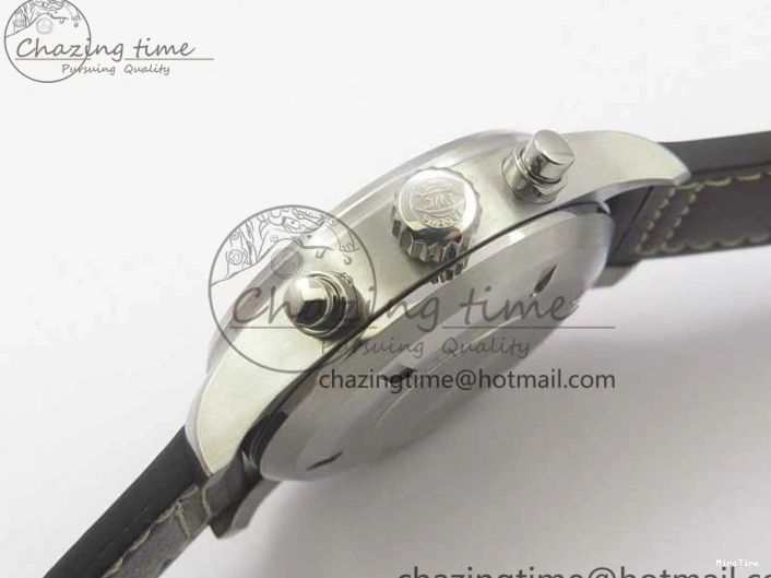 MIROTIME 1221 Pilot Chrono Spitfire IW387903 SS ZF 1:1 Best Edition Black Dial on Brown Leather Strap A OdorResistant 7127